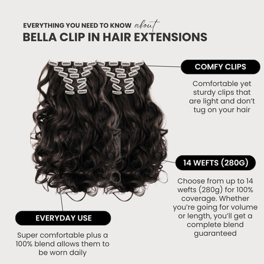 MADISON - Curly Clip in Hair Extensions (Luxury Japanese Fiber)