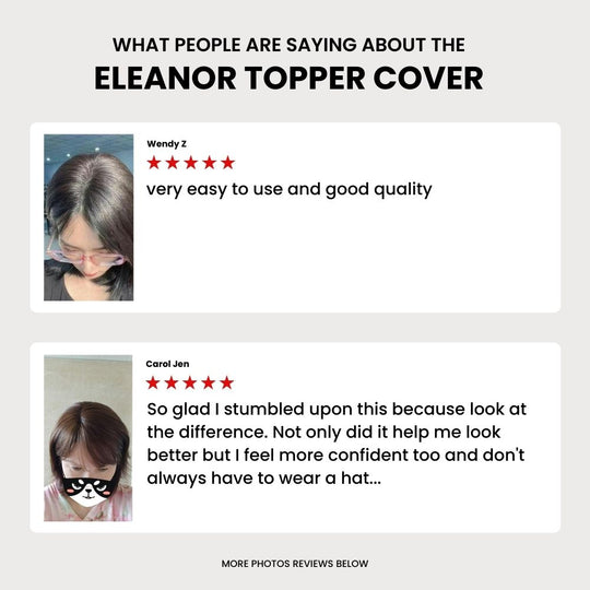 ELEANOR - Topper Cover (Dyeable Real Hair) with FREE Stand & Comb Set (ends May 22)