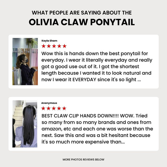 OLIVIA - Claw Ponytail (Luxury Japanese Fiber)