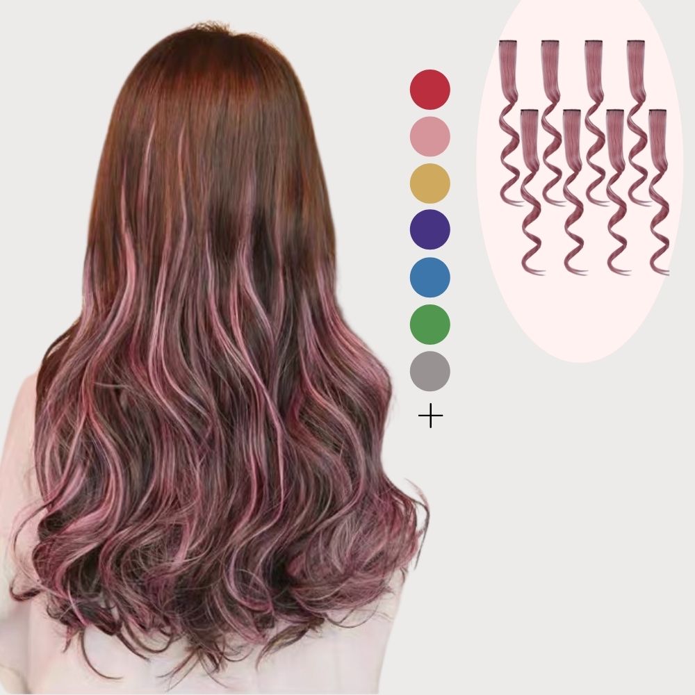 MOLLY - Curly 50cm Clip in Highlights (Luxury Japanese Fiber)
